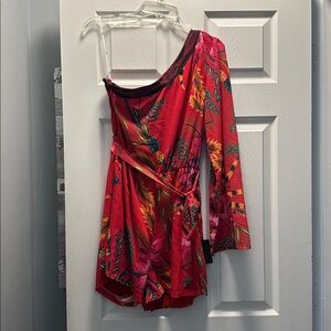 Lulu's Red and Black Patterned dress